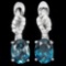 Natural London Blue Topaz Earrings