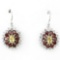 Natural Garnet & Citrine Earrings