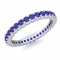 Natural Royal Blue Sapphire & Solid Gold Eternity Band