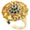 Natural Citrine Sunflower Ring