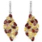 Natural Garnet & Citrine Earrings