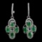 Natural Green Emerald 30.77 Ct Earrings