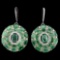 Natural Top Green Emerald 92 Carats  Earrings