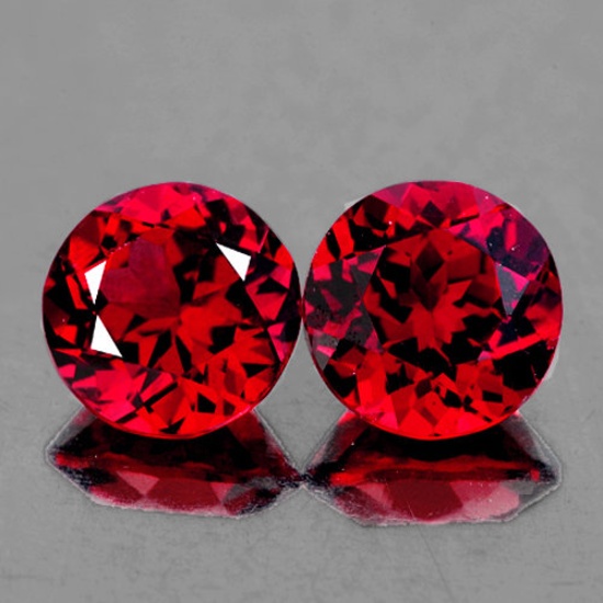 Natural Rhodolite Garnet Pair 5.50 MM - Umba Valley