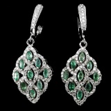 Natural Rich Green Emerald 44.89 Ct Earrings