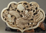 Old Chinese Jade Natural Dragon Pendant