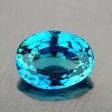 Natural Intense Blue Zircon 3.75 Cts {VVS}