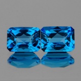 Natural Swiss Topaz Pair 8x6 Mm - VVS