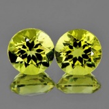 Natural Green Gold Lemon Quartz Pair 10.00 MM - VVS