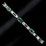 Natural Green Emerald 58.28 Carats Bracelet