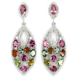 NATURAL MULTI COLOR TOURMALINE Earrings