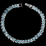 Natural SKY BLUE TOPAZ 85 Crats MARQUISE Bracelet