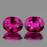 Natural Raspberry Pink Rhodolite Garnet Pair - FL