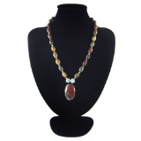 Natural Multi-Color Picasso Diamond Polished Necklace