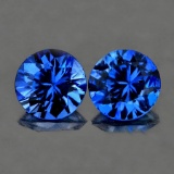 Natural Royal Blue Kashmir Sapphire Pair 3.50 MM