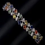Natural Fancy Sapphire 116 Carats Bracelet