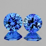 Natural Kashmir Blue Sapphire Pair 3.60 MM - FL