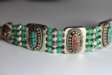 Tibet Hand Made Turquoise, Coral Bracelet