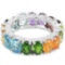 Natural Opal & Multi Gem Eternity Band