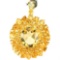 Natural ORANGISH YELLOW CITRINE  Pendant