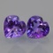 Natural Amethyst Heart Pair 31.90 Carats - VVS