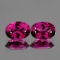 Natural Rhodolite Garnet Pair 7x5 Mm - VVS