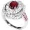 Natural Red Ruby Ring