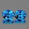 Natural Swiss Blue Topaz Pair 8x6 MM - Flawless