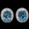 Natural London Blue Topaz Earrings