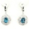 Natural London Blue Topaz Earrings