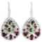 NATURAL RHODOLITE GARNET, CHROME DIOPSIDE Earrings