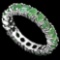 NATURAL GREEN EMEALD Eternity Band/Ring