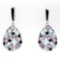 Natural Chalcedony Amethyst Mozambique Garnet Earring