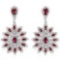 Natural RED RUBY PEAR-MARQUISE Earrings