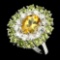 Natural Citrine Peridot 25 Carats Ring