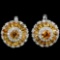 NATURAL ORANGISH YELLOW CITRINE Earrings