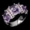 Natural Amethyst & Ruby Ring