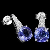 Natural Tanzanite Gemstone Earrings