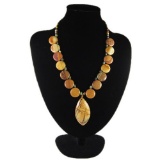 Natural Multi-Color Picasso Diamond Polished Necklace