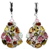 NATURAL AAA MULTI COLOR TOURMALINE EARRINGS