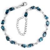 Natural LONDON BLUE TOPAZ Bracelet