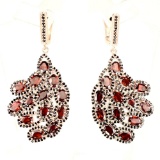 Natural Orange Mozambique Garnet Spinel Earrings