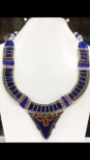 Tibet Natural Stone Tribal Queen Royal Necklace