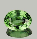 Natural Green Sapphire  Oval 6 x 5 MM {SI}