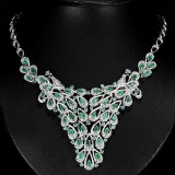 NATURAL  COLUMBIAN EMERALD NECKLACE