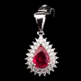 Top Rich Red Pink Ruby Pendant