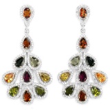 NATURAL MULTI COLOR TOURMALINE EARRING