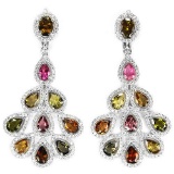 NATURAL MULTI COLOR TOURMALINE EARRING