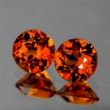 Natural Mandarin Orange Spessartite Garnet 7.00 MM- VVS