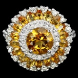 NATURAL ORANGISH YELLOW CITRINE Ring